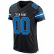 Kid's Custom Black Panther Blue-White Mesh Authentic Football Jersey