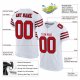 Preschool Custom White Red-Black Mesh Authentic Football Jersey