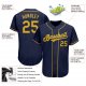 Preschool Custom Navy Gold Authentic Baseball Jersey