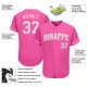 Women's Custom Pink White Authentic Baseball Jersey