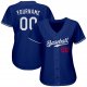 Women's Custom Royal White-Red Authentic Baseball Jersey