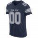 Preschool Custom Navy Gray-White Mesh Authentic Football Jersey