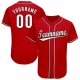 Men's Custom Red White-Black Baseball Jersey