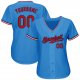 Preschool Custom Powder Blue Red-Navy Authentic Baseball Jersey