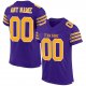 Preschool Custom Purple Gold-White Mesh Authentic Football Jersey