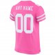 Women's Custom Pink White Mesh Authentic Football Jersey