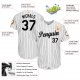 Men's Custom White Black Pinstripe Black-Gray Baseball Jersey