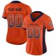 Men's Custom Orange Navy-White Mesh Drift Fashion Football Jersey