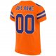 Kid's Custom Orange Royal-White Mesh Authentic Football Jersey