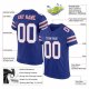 Women's Custom Royal White-Red Mesh Authentic Football Jersey