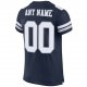 Kid's Custom Navy White-Light Gray Mesh Authentic Football Jersey