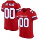 Preschool Custom Red White-Royal Mesh Authentic Football Jersey