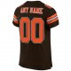 Preschool Custom Brown Orange-White Mesh Authentic Football Jersey