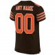 Preschool Custom Brown Orange-White Mesh Authentic Football Jersey