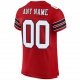 Kid's Custom Red White-Black Mesh Authentic Football Jersey