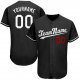 Kid's Custom Black White-Red Authentic Baseball Jersey