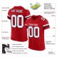 Preschool Custom Red White-Black Mesh Authentic Football Jersey