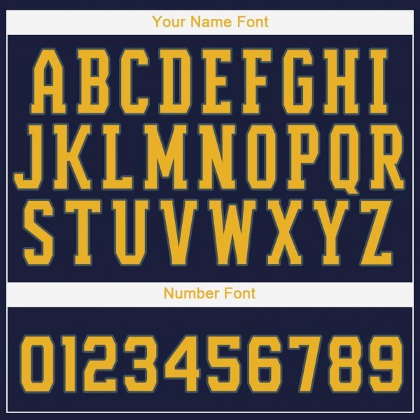 Youth Custom Navy Gold Baseball Jersey