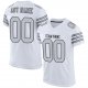 Preschool Custom White Silver-Black Mesh Authentic Football Jersey