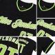 Women's Custom Black Neon Green-White Authentic Baseball Jersey