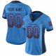 Youth Custom Powder Blue Navy-Red Mesh Drift Fashion Football Jersey