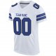 Women's Custom White Royal-Black Mesh Authentic Football Jersey