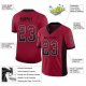 Youth Custom Cardinal Black-White Mesh Drift Fashion Football Jersey