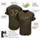 Women's Custom Olive Camo-Black Authentic Salute To Service Baseball Jersey