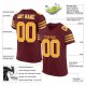 Preschool Custom Burgundy Gold-White Mesh Authentic Football Jersey