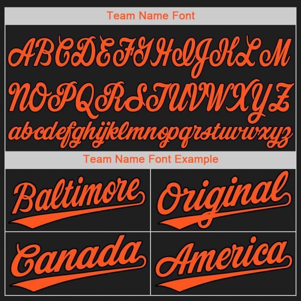 Youth Custom Black Orange Baseball Jersey