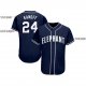 Women's Custom Navy White Baseball Jersey