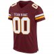 Kid's Custom Burgundy White-Gold Mesh Authentic Football Jersey