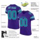 Preschool Custom Purple Aqua-White Mesh Authentic Football Jersey