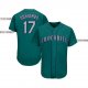 Men's Custom Aqua Gray-Navy Baseball Jersey