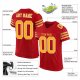 Kid's Custom Red Gold-White Mesh Authentic Football Jersey