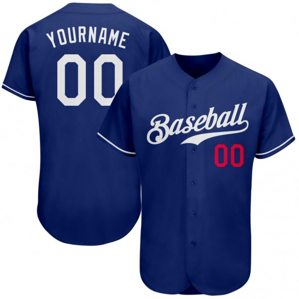 Women's Custom Royal White-Red Authentic Baseball Jersey