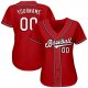 Kid's Custom Red White-Black Authentic Baseball Jersey