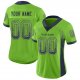 Men's Custom Neon Green Navy-Gray Mesh Drift Fashion Football Jersey