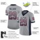 Women's Custom Light Gray Navy-Scarlet Mesh Drift Fashion Football Jersey