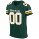 Preschool Custom Green White-Gold Mesh Authentic Football Jersey