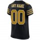 Preschool Custom Black Old Gold-White Mesh Authentic Football Jersey