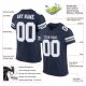 Kid's Custom Navy White-Light Gray Mesh Authentic Football Jersey