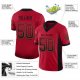 Men's Custom Red Black-Old Gold Mesh Drift Fashion Football Jersey