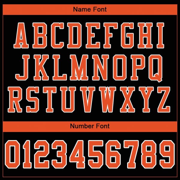 Preschool Custom Black Orange-White Mesh Authentic Football Jersey