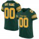 Kid's Custom Green Gold-White Mesh Authentic Football Jersey