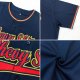 Women's Custom Navy White Authentic Baseball Jersey