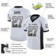 Youth Custom White Black-Vegas Gold Mesh Drift Fashion Football Jersey