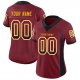 Youth Custom Burgundy Black-Gold Mesh Drift Fashion Football Jersey