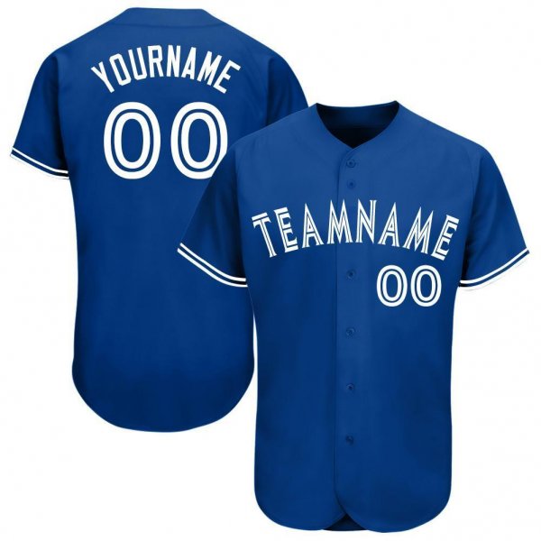 Women's Custom Royal White Baseball Jersey